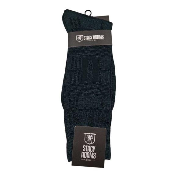 MEN'S STACY ADAMS SILKY DRESS SOCKS. BASIC COLORS. - Picture 2 of 4